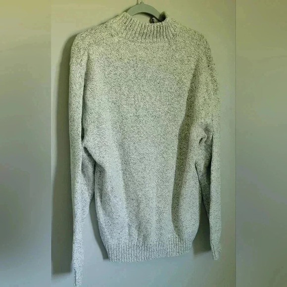 Chaps Mens Long Sleeve Cotton Quarter Zip Mock Neck Sweater, size Large - Picture 8 of 8